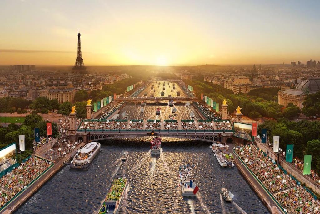 Grand Appt Proche Paris Parking Apartment โอแบวีลีเย ภายนอก รูปภาพ